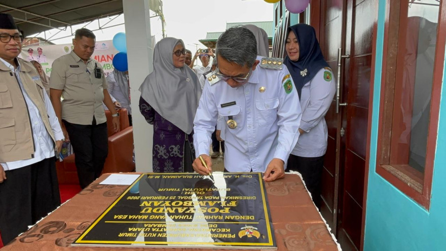 Bupati Kutai Timur Resmikan Posyandu Flamboyan Desa Singa Gembara