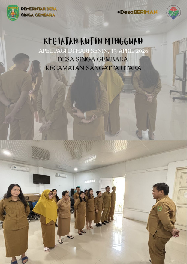 Kegiatan Rutin Mingguan Apel Pagi di Hari Senin, 13 April 2026